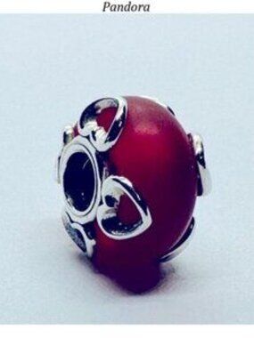 Pandora Red and Silver Bracelet Charm